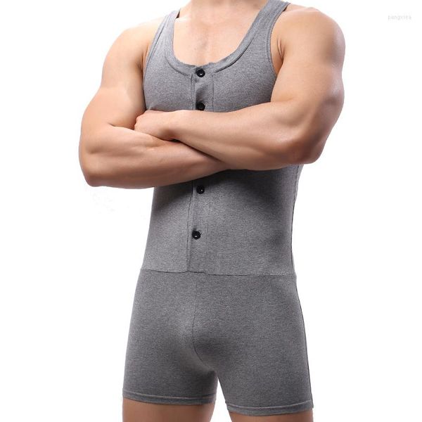 Unterhemden Weiche Männer Unterwäsche Abnehmen Body Shaper Body Dessous Sport Overall Strampler Boxer Kurze Männliche Shapewear Unterhemd Baumwolle