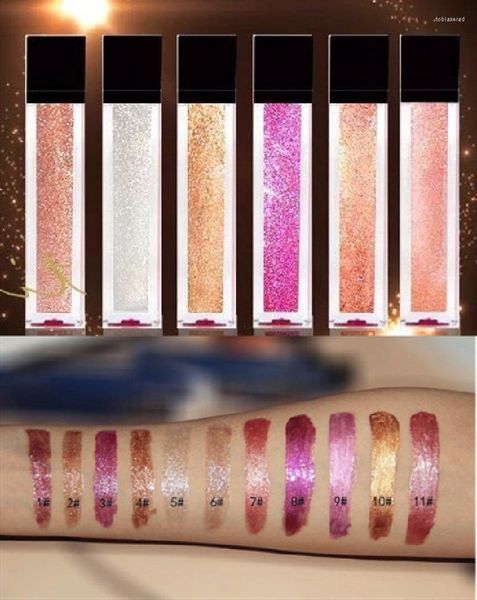 Lucidalabbra 11 colori trucco metallo luccichio lucido lucidalabbra lunga durata rossetto liquido cosmetico lucido umido all'ingrosso etichetta privata personalizzata