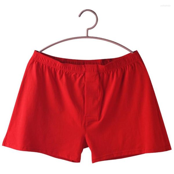 Mutande Boxer sexy da uomo Anno di nascita Cotone rosso Boxer senza cuciture da uomo U Custodia convessa Slip intimo Pantaloncini Tronchi