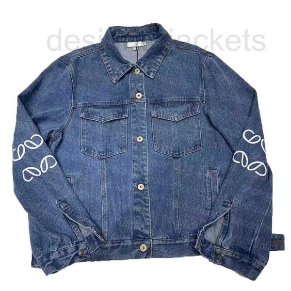 Jackets feminino Designer Mulheres Jaqueta leve de verão vintage Carta de jeans impressão Casaco mulher Mulher manga longa