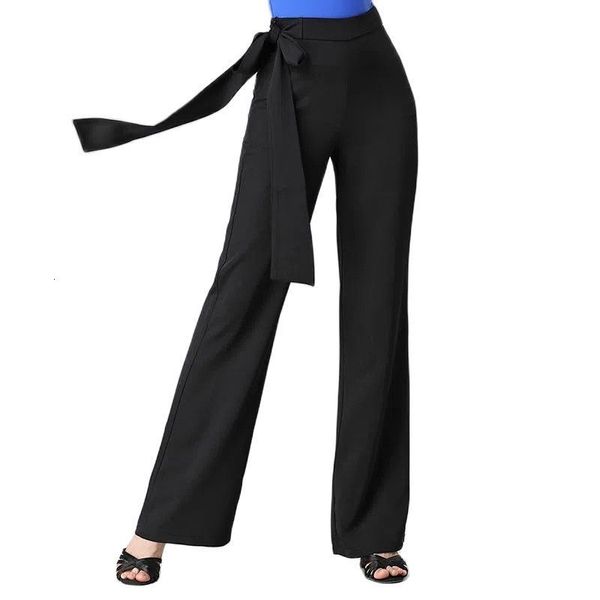 Женские брюки, весенне-летние брюки, широкие брюки с высокой талией, современные танцевальные бальные латинские повседневные брюки 230322