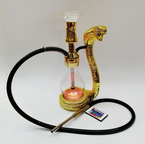 narghilè Set di narghilè arabo acrilico con ciotola Chicha Pipa ad acqua Bong in vetro Narguile Shisha arabo Cobra Shisha creativo 2 stili