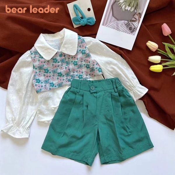 Conjuntos de roupas Bear líder Girls Baby Spring Suit Spring Camisa de menina infantil vermelha Moda de duas peças