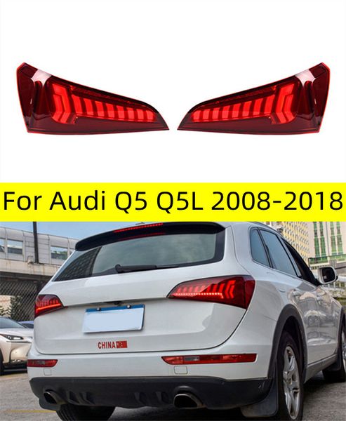 Acessórios automotivos Lâmpada traseira para Audi Q5 Q5l Luz traseira LED 20 08-20 18 Q5 Q5L Sinal de giro de freio de nevoeiro traseiro