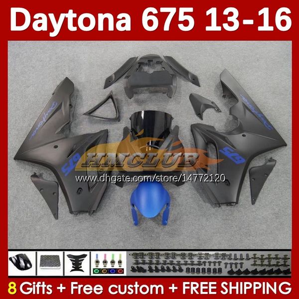 Carene MOTO per Daytona 675 675R 2013-2016 Carrozzeria Daytona675 blue flat blk Bodys 166No.53 Daytona 675 R 13 14 15 16 2013 2014 2015 2016 Kit carenatura moto OEM