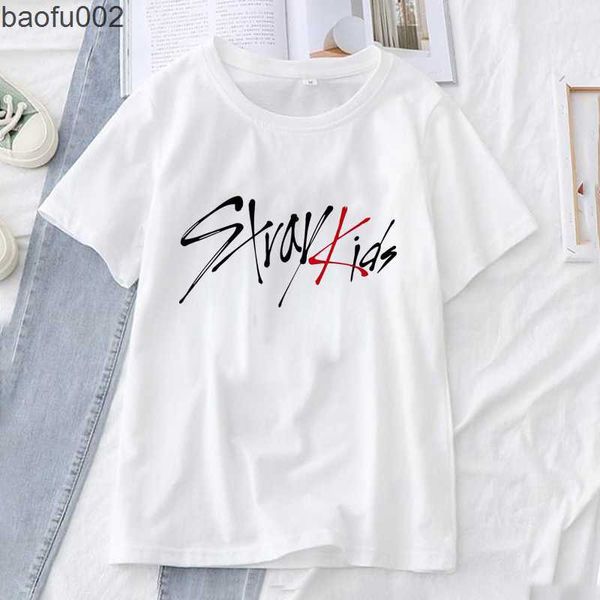 Мужская футболка корейская группа бродяга детская косплей Хлопковая футболка для мужчин женские мультфильм Т-рубашки Harajuku Gothic Tops мальчики девочки Kpop Streetwear одежда W0322