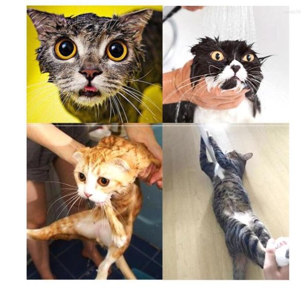 Katzenkostüme Baden Waschbeutel Anti-Biss Anti-Kratz-Pflege Einstellbare multifunktionale Duschtaschen Atmungsaktiv für Nageltrimmen