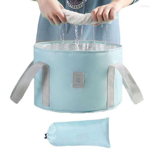 Set di accessori per il bagno Borsa per l'immersione del piede dell'isolamento Secchio d'acqua pieghevole per il contenitore per il lavaggio SPA per pedicure da campeggio da viaggio