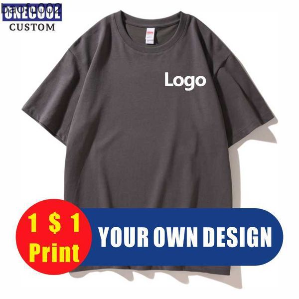 Camisetas masculinas de alta qualidade de algodão causal camiseta de bordado personalizado verão 11 colorido homens e mulheres roupas de impressão de impressão Texto do onecool w0322