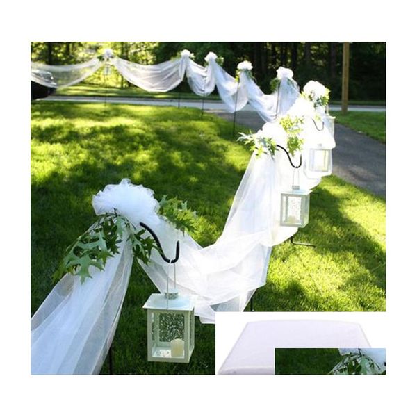 Outras festa festiva suprimentos de pano de fundo decoração de railing organza fios de casamento tle pura de tecido de cristal arcel cerimônia de 48cm dhsp9