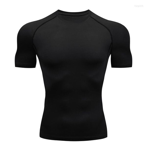 T-shirt da uomo T-shirt MMA Rashguard Girocollo Top Compression Sportswear Bottoming Shirt Abbigliamento