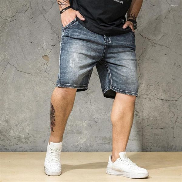 Jeans masculinos plus size s-8xl jean homens verão hommes shorts skate placate harém calças vintage hole cool calças rasgadas macho