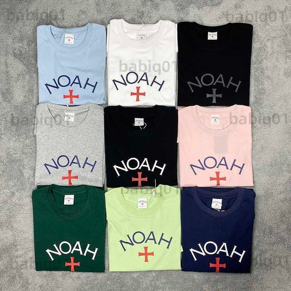 T-shirt da uomo 2023 Stampa rossa Croce NOAH T Shirt Uomo Donna T-shirt casual di migliore qualità T-shirt oversize Top T230321