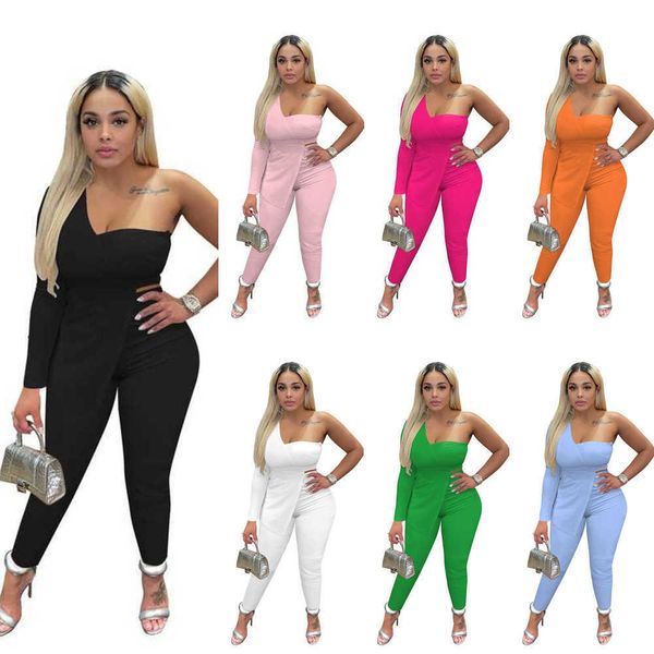 2023 sommer Designer Frauen Zwei Stück Hosen Set Mode Sexy Eine Schulter Einfache Bleistift Hosen Outfits