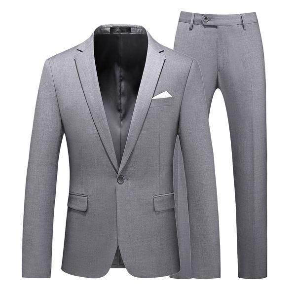 Abiti da uomo Blazer Plus Size 6XL-M Moda Uomo Abiti con pantaloni Formale Sposo Matrimonio Slim Fit Tuxedo Dress Giacche Pantaloni Homme 2 pezzi Set 230322