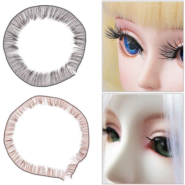 Accessori per bambole 5 pezzi False ciglia per decorazioni fai -da -te Simulazione marrone nera giocattolo ciglia s Plus Lash Makeup 230322