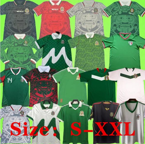 Mexiko Retro-Fußballtrikots 1970 1983 1994 1995 1996 1997 1998 2006 2010 2011 2012 Vintage-Fußballtrikot T Torwartuniform 70 94 95 96 97 98 06 10 11 12