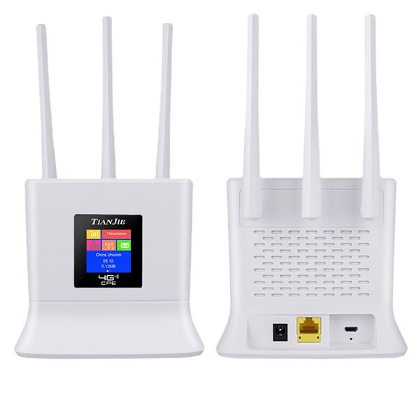 Router WiFi 150Mbps 4G Router Sim Card Modem wireless Router hotspot sbloccato con antenna staccabile display per telecamera IP