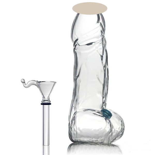 Narghilè 20 cm il broncio di vetro di alta qualità con tubo di alta qualità con clearance per fumare bong di erbe secche