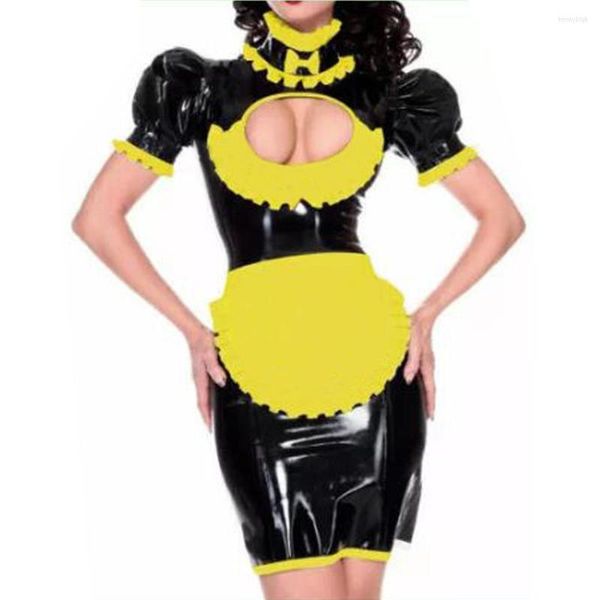 Lässige Kleider Frauen Lolita Minikleid Sexy Maid Cosplay Kostüm Puffärmel Bodycon Clubwear Fetisch Kleidung