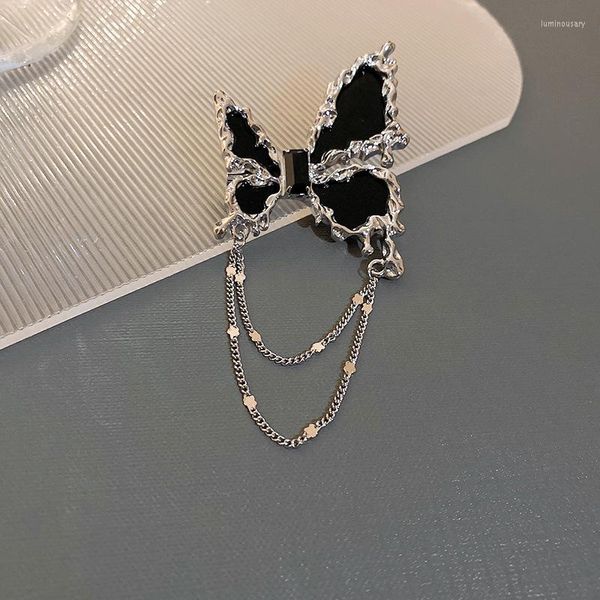 Spille Cool Girl Butterfly Chain Spilla Working Woman Jewelry Neckpin Tie Clip Princess Party Coreano