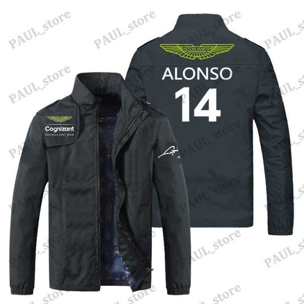 Мужские куртки -Астон Martin F1 Мужская и женская куртка Formula -One Гоночная куртка Alonso Fan Jacket Motorcycle Jacket 2023032223H