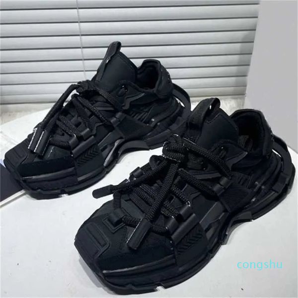 New Mens Daddy shoes sneakers 2023 fashion trend atmosferico sneaker di marca sneaker classico nero puro antiscivolo suola in TPU outdoor street letter lacci alti