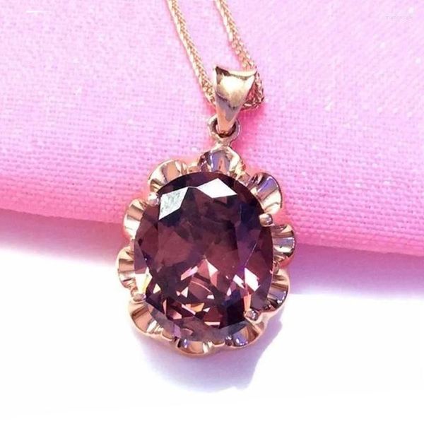 Цепи Creative 585 Purple Gold Flower Ruby Crystal подвесной ожерель