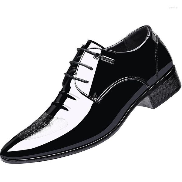 Kleid Schuhe Männer Glänzendes Leder Frühling Herbst Casual Mann Business Formale Männliche Oxford Spitz Hochzeit Schuh Plus Größe 48