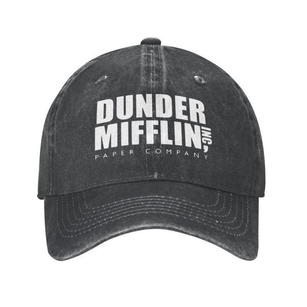 Snapbacks Fashion Dunder Mifflining Paper Company Boné de beisebol de algodão para mulheres e homens respiráveis The Office TV Show Dad Hat Sports 230322