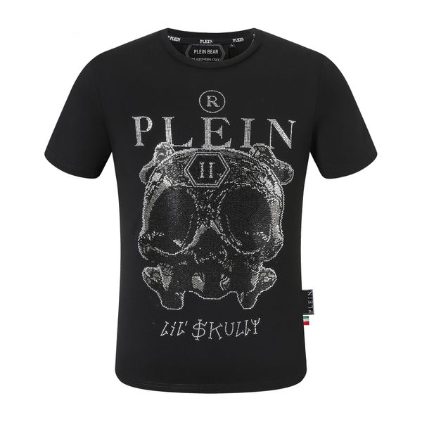 PLEIN BEAR T SHIRT Mens Designer Magliette Abbigliamento di marca Strass PP Teschio Uomo T-SHIRT GIROCOLLO SS MONSTERS PLEIN CON CRISTALLI Maglietta Hip Hop Top Tees 161187