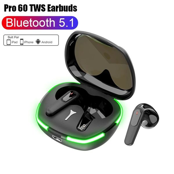 Mini TWS Pro 60 Fone Bluetooth 5.0-Kopfhörer, kabellose Kopfhörer, HiFi-Stero-Headset, Rauschunterdrückung, Sport-Ohrhörer mit Mikrofon-Ladebox