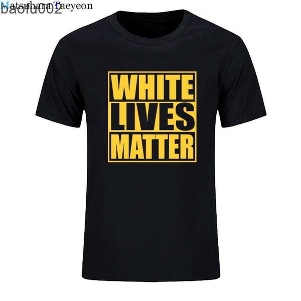 Мужские футболки White Lives Matter Black Lives Matter Matter Fult Fuse футболки Cool Designs Графическая футболка 100% хлопковые камисы летние мужские футболки Tops W0322