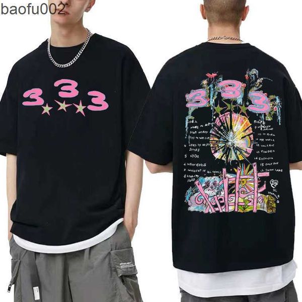 Herren T-Shirts Bladee 333 Hip Hop Trend Skate Drain Gang T-Shirt Lustiges Unisex Hipster Casual T-Shirt Männer Frauen Mode Künstlerischer Sinn T-Shirts W0322