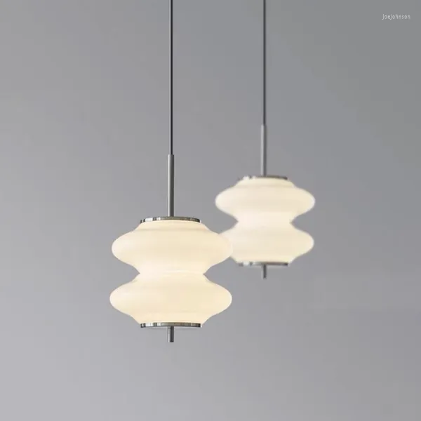 Pendelleuchten Nordic Bauhaus Lichter Milchweiß Glas Led Haning Lampe für Schlafzimmer Wohnzimmer Esszimmer Dekor Leuchte