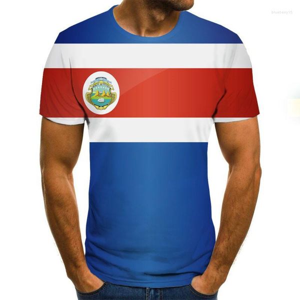 Camisetas masculinas verão mais recente impressão 3D Espanhol espanhol de manga curta casual slim toca tampes redondos de futebol de futebol de futebol