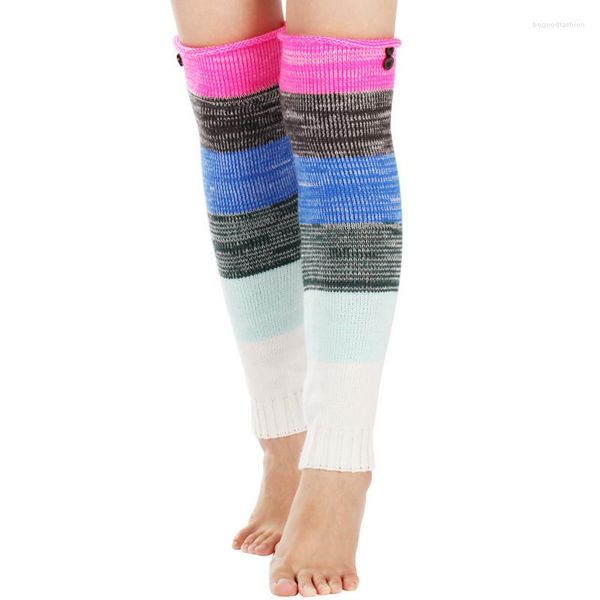 Mulheres meias tricotadas para o outono inverno harajuku y2k meias térmicas lingerie feminina de meia alta da coxa