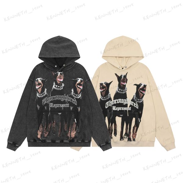 Erkek Hoodies Sweatshirts Reesent Old High Street T230322 yapmak için çamaşır suyu dolandırıyor