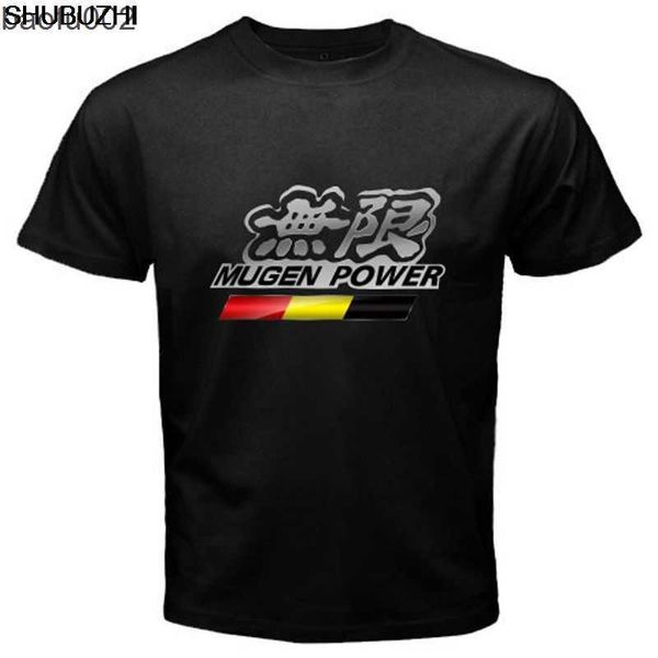 Мужские футболки New Mugen Power Jazz Tuning Car Car Мужская черная футболка Size S до 3xl Funny T Roomts Men Men Cotton Tshirt Summer W0322