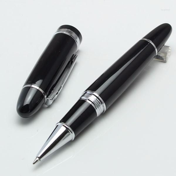 Jinhao 159 Penna a sfera di lusso di grandi dimensioni con clip nera e argento con ricarica da 0,7 mm