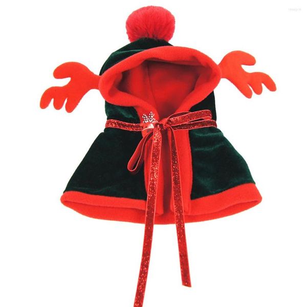 Katzenkostüme Weihnachten Haustierkleidung Umhänge Hundegeweih Hüte Jahresumhang mit Kapuze Warmes Urlaubshundekostüm