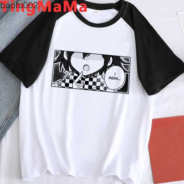 T-shirt da uomo Hot Danganronpa T Shirt Uomo Kawaii Nagito Komaeda Summer Tops Anime Harajuku T-shirt Cartoon Ouma Kokichi Graphic Tees Uomo W0322