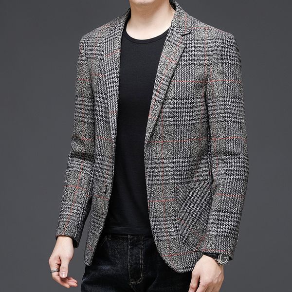 Ternos masculinos Blazers Brand Style Fashion Top clássico Classic Slim Casual Fit Men Suit