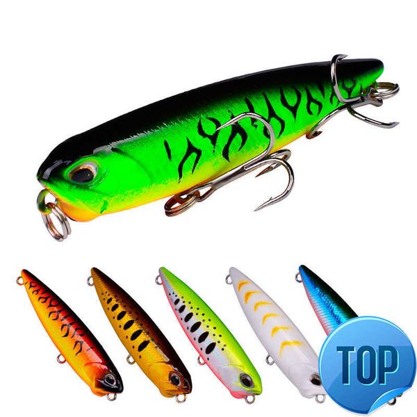 1 Pcs 5.5g/6.5 centimetri Testa di Serpente Matita Esche Da Pesca Galleggiante Wobbler Attrezzatura Da Pesca Aritificial Esca Dura CrankFish Esca Isca Pesca