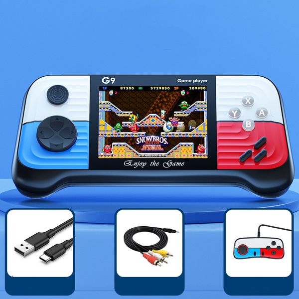 Planadores de jogo retrô g9 3,0 polegadas HD Screen Handheld Console de jogos Bulit-in 666 Classic Games portátil Pocket Mini Video Player Console de TV AV com caixa de varejo