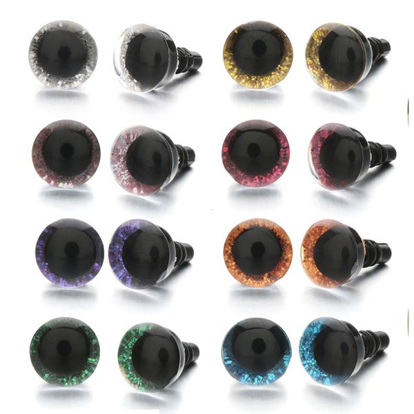 Acessórios para bonecas 5Pairs Glitter Glitter Olhos de Crystal Olhos Gravam Brinquedos de Pão de Animal Peças de Próximo Segurança Para 230322