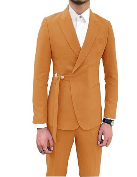 Ternos masculinos Blazers Slim Fit Macho Blazer Men's Soone de traje combinando conjuntos de vestidos formais elegantes no noivo