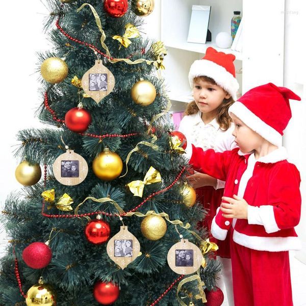Noel dekorasyonları top şekil ahşap po çerçeve diy kolye çoklu Noel hediye modern basit stil parti ev dekor s3
