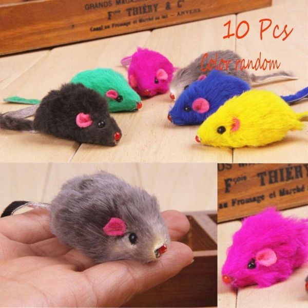 Cat Toys 10Pcs/Set Fur False Mouse Pet Mini Funny Playing For Cats Kitten