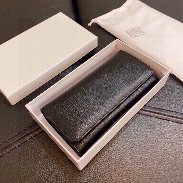 Portafogli da donna di lusso TB Pelle bovina punto lungo LOGO Snap Open Bank Card Zero Portafoglio con patta Design Designer Borsa di moda